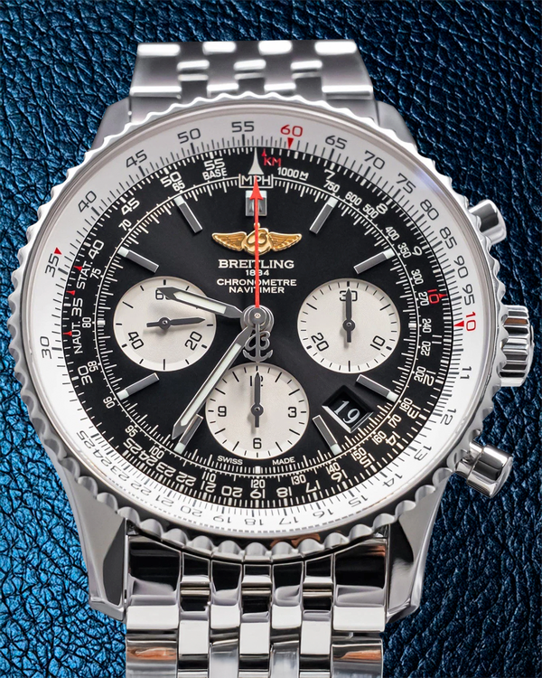 2015 Breitling Navitimer B01 43MM Black Dial Steel Bracelet (AB012012/BB01)
