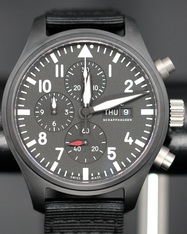 2021 IWC Schaffhausen Pilot "Top Gun" 44.5MM Black Dial Textile Strap (IW389101)