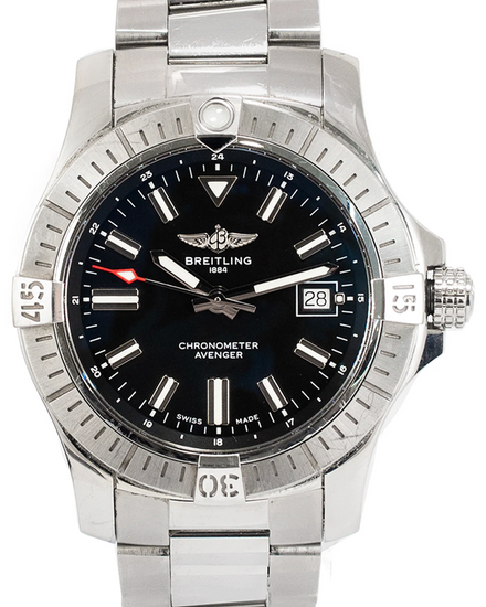 Breitling Avenger 43MM Black Dial Steel Bracelet (A17318101B1A1)