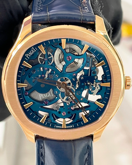 2022 Piaget Polo 42MM Skeleton Dial Leather Strap (G0A46009)