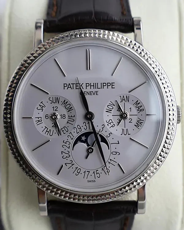 Patek Philippe Grand Complications 38MM Silver Dial Leather Strap (5139G-001)