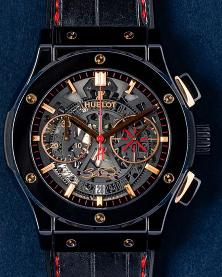 Hublot Classic Fusion "Dwayne Wade" L.E. 45MM Skeleton Dial Leather Strap (525.CS.0138.LR.DWD14)