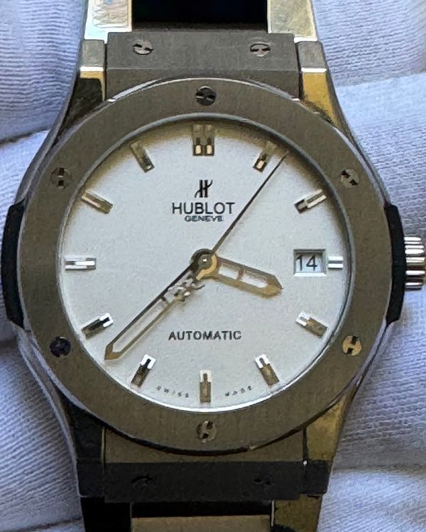 2014 Hublot Classic Fusion 45MM Silver Dial Titanium Bracelet (511.NX.2610.NX)