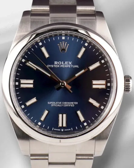 2021 Rolex Oyster Perpetual 41MM Blue Dial Oyster Bracelet (124300)