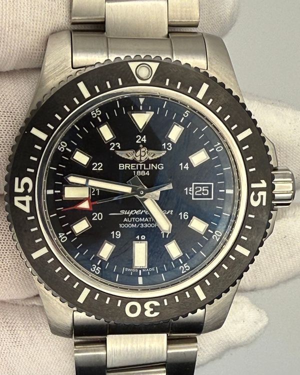 2019 Breitling Superocean S.E. 44MM Black Dial Steel Bracelet (Y17393101B1A1)