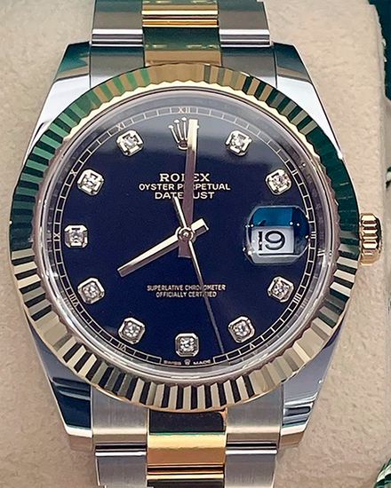 2023 Rolex Datejust 41MM Black Dial Two-Tone Oyster Bracelet (126333)