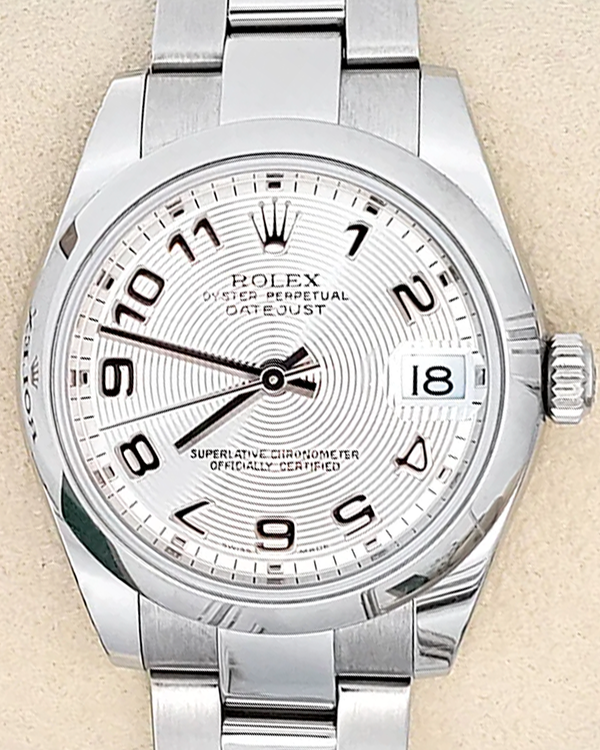 2015 Rolex Datejust 31MM Silver "Concentric" Dial Oyster Bracelet (178240)
