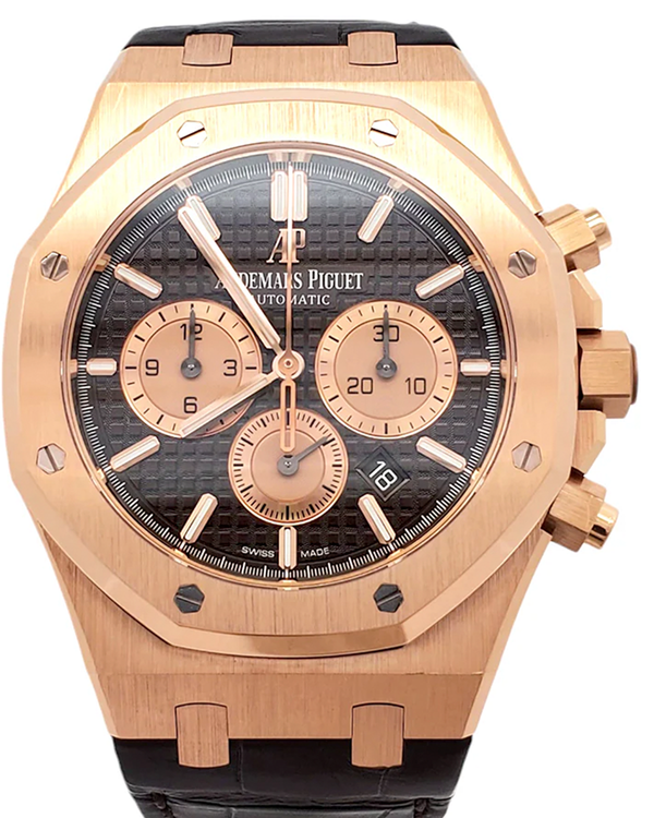 Audemars Piguet Royal Oak Chronograph 41MM Chocolate Dial Leather Strap (26331OR.OO.D821CR.01)