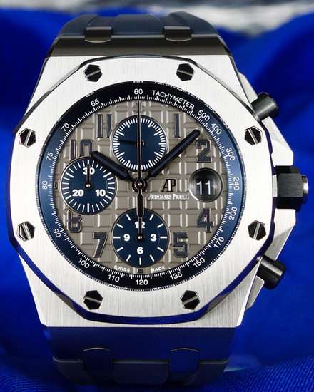 2018 Audemars Piguet Royal Oak Offshore Chronograph "QE II Cup" L.E. 42MM Grey Dial Rubber Strap (26474TI.OO.1000TI.01)