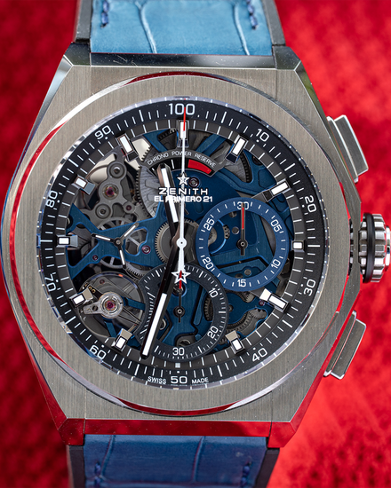 2025 Zenith Defy El Primero 21 44MM Skeleton Dial Leather Strap (95.9002.9004/78.R584)