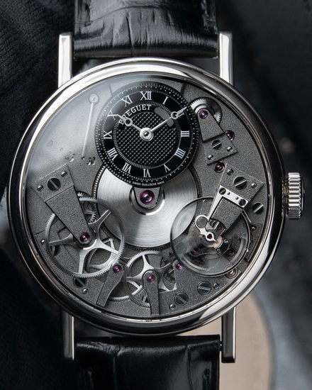 2012 Breguet Tradition 37MM Black Dial Leather Strap (7027BB)