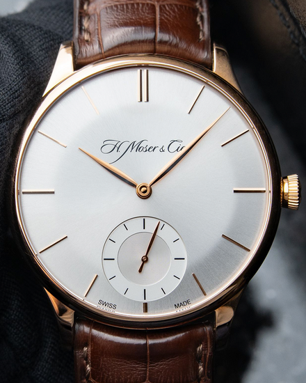 H. Moser & Cie Venturer 39MM Silver Dial Leather Strap (2327-0400)