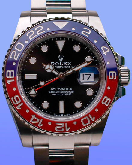 2025 Rolex GMT-Master II "Pepsi" 40MM Black Dial Oyster Bracelet (126710BLRO)