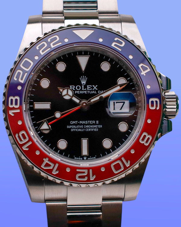 2025 Rolex GMT-Master II "Pepsi" 40MM Black Dial Oyster Bracelet (126710BLRO)