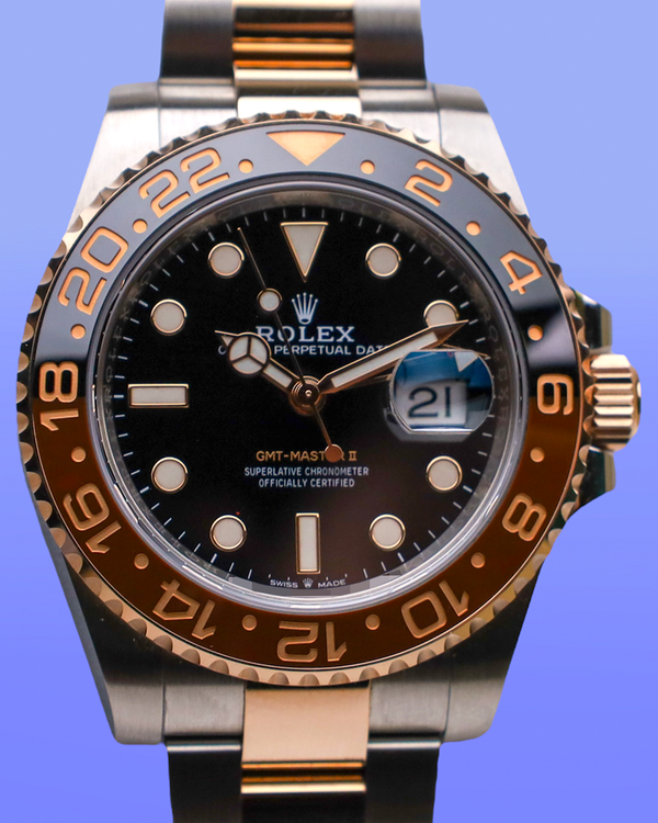 2020 Rolex GMT-Master II "Root Beer" 40MM Black Dial Two-Tone Oyster Bracelet (126711CHNR)