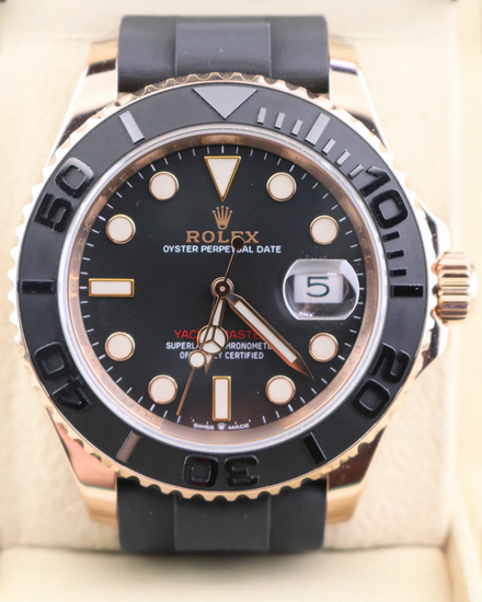 2019 Rolex Yacht-Master 40MM Black Dial Oysterflex Strap (126655)