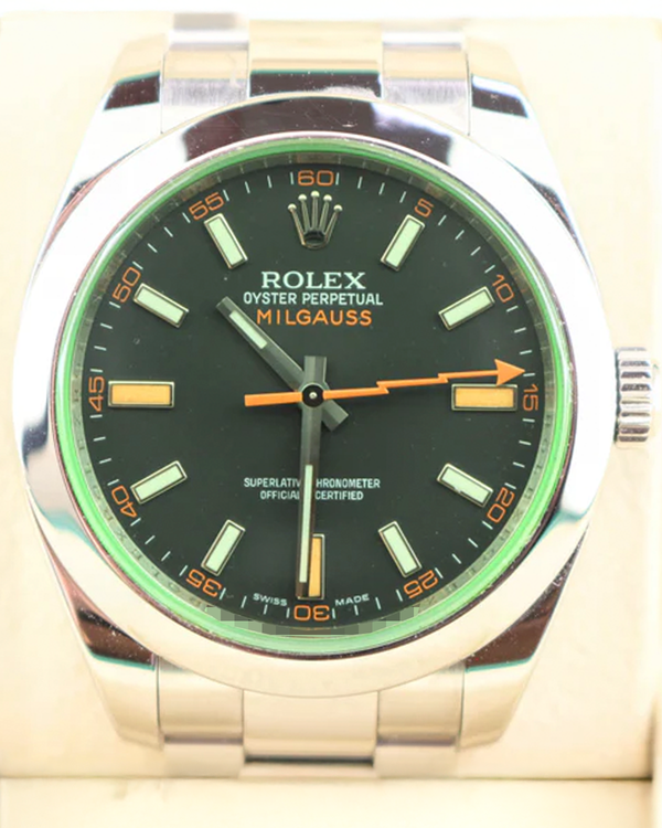 Rolex Milgauss 40MM Black Dial Oyster Bracelet (116400GV)