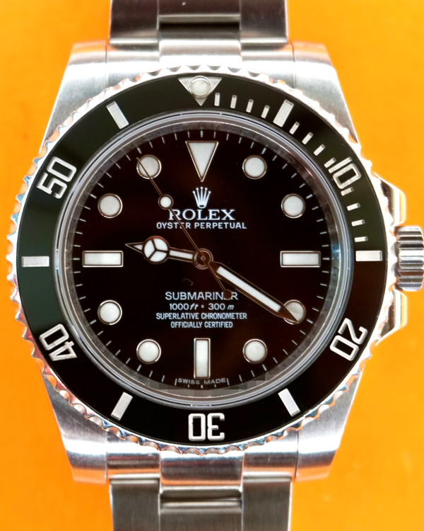 2014 Rolex Submariner No-Date 40MM Black Dial Oyster Bracelet (114060)
