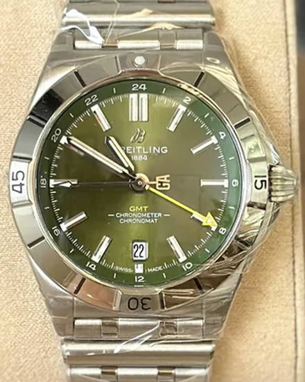 2025 Breitling Chronomat GMT Giannis Antetokounmpo L.E. 40MM Green Dial Steel Bracelet (A32398)