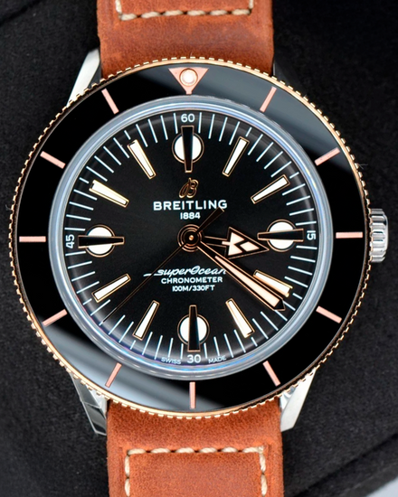 Breitling Superocean Heritage '57 42MM Black Dial Leather Strap (U10370)