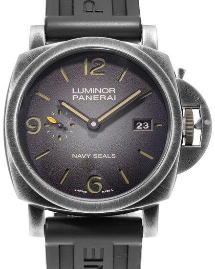 Panerai Luminor "Navy SEALs" 44MM Grey Dial Rubber Strap (PAM01412)