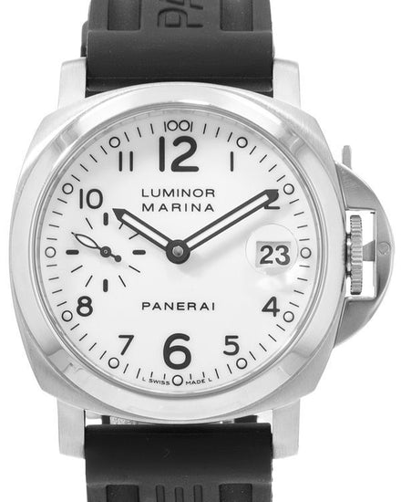 2007 Panerai Luminor Marina 40MM White Dial Rubber Strap (PAM00049)