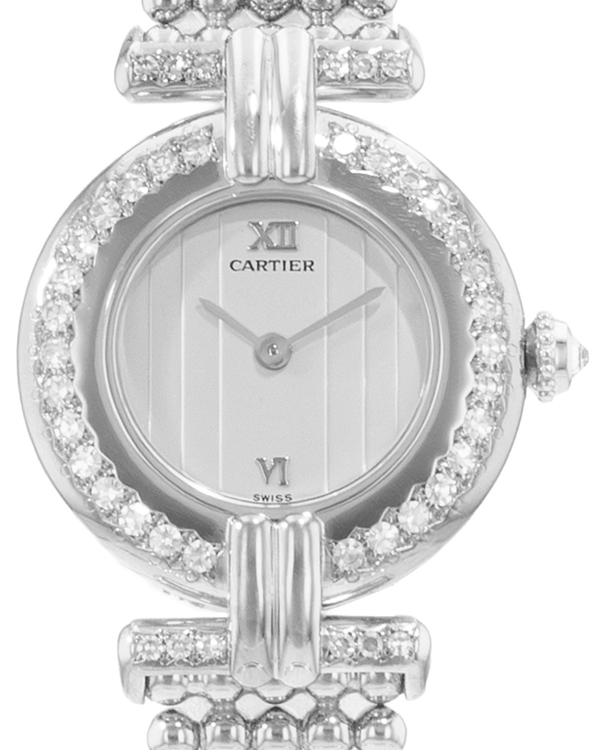 Cartier Colisee 24MM Quartz White Dial White Gold Bracelet (WB1059M8)