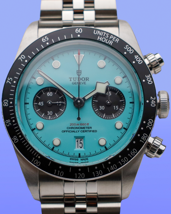 2025 Tudor Black Bay Chrono 41MM Turquoise "Flamingo" Dial Steel Bracelet (79360N)