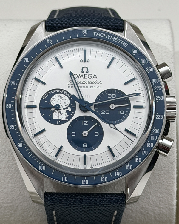 2025 Omega Speedmaster Anniversary Series "Silver Snoopy Award" 42MM Silver Dial Textile Strap (310.32.42.50.02.001)