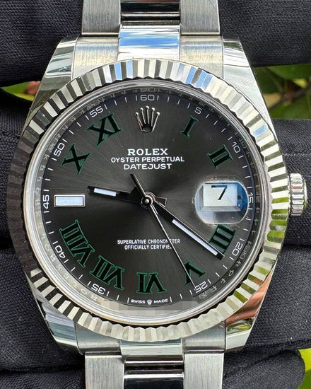 2019 Rolex Datejust "Wimbledon" 41MM Slate Dial Oyster Bracelet (126334)