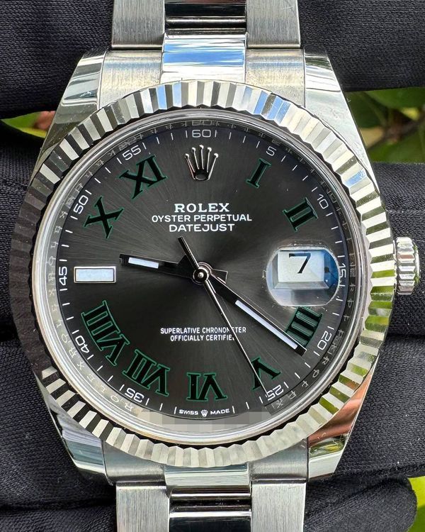 2019 Rolex Datejust "Wimbledon" 41MM Slate Dial Oyster Bracelet (126334)