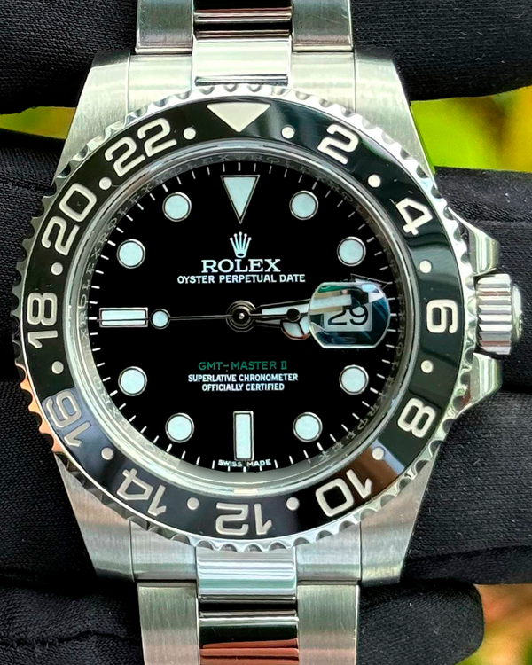 2015 Rolex GMT-Master II 40MM Black Dial Oyster Bracelet (116710LN)
