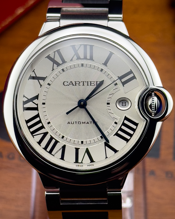 2017 Cartier Ballon Bleu 42MM Silver Dial Steel Bracelet (W69012Z4)