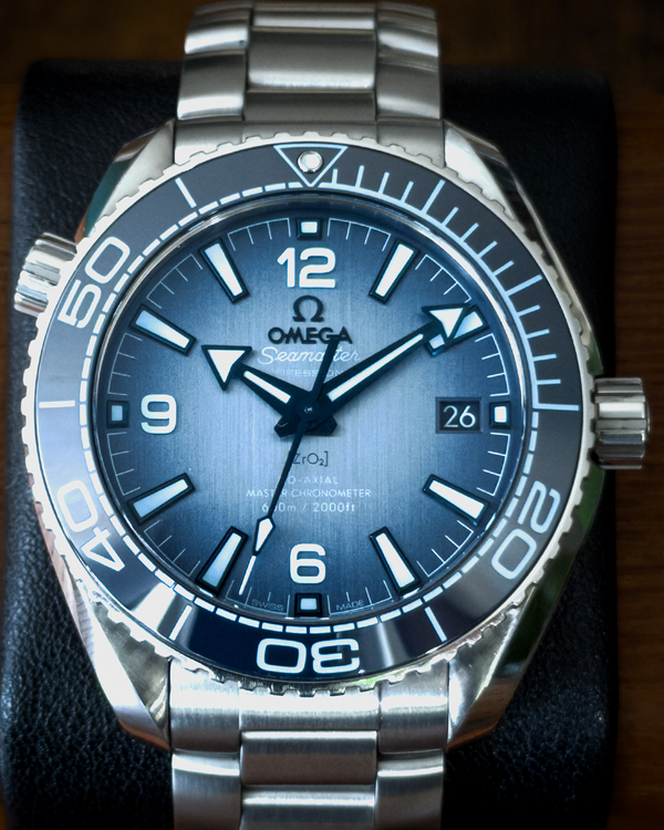 2024 Omega Seamaster Planet Ocean 600M 39.5MM "Summer" Blue Dial Steel Bracelet (215.30.40.20.03.002)