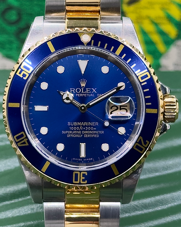2003 Rolex Submariner Date "Bluesy" 40MM Blue Dial Two-Tone Oyster Bracelet (116613)
