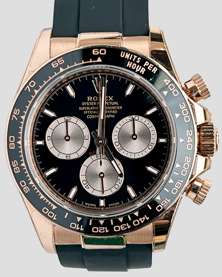 2025 Rolex Cosmograph Daytona 40MM Black Dial Rubber Strap (126515LN)