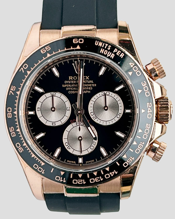 2025 Rolex Cosmograph Daytona 40MM Black Dial Rubber Strap (126515LN)