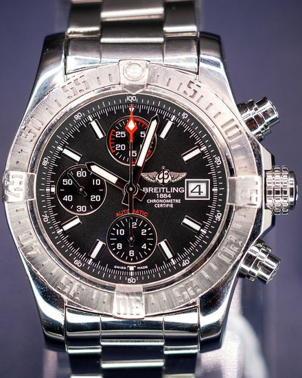 2015 Breitling Avenger II 43MM Black Dial Steel Bracelet (A1338111/BC32)