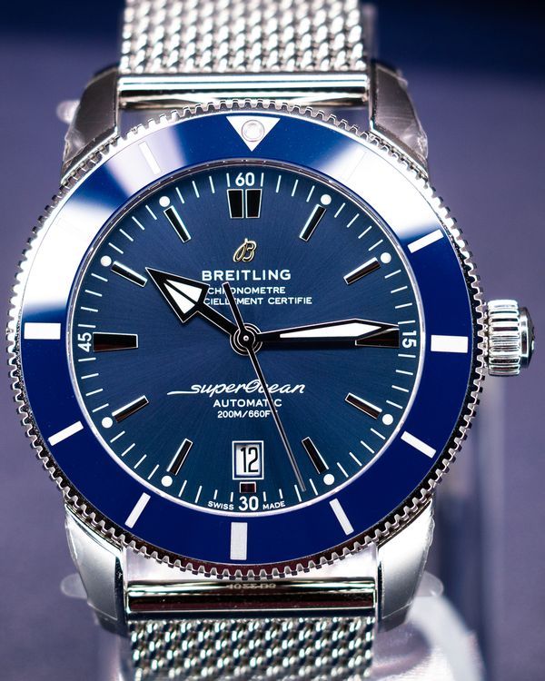 2023 Breitling Superocean Heritage II 46MM Blue Dial Steel Bracelet (AB2020161C1A1)