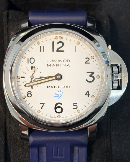 2017 Panerai Luminor Marina Logo Acciaio 44MM White Dial Rubber Strap (PAM00660)