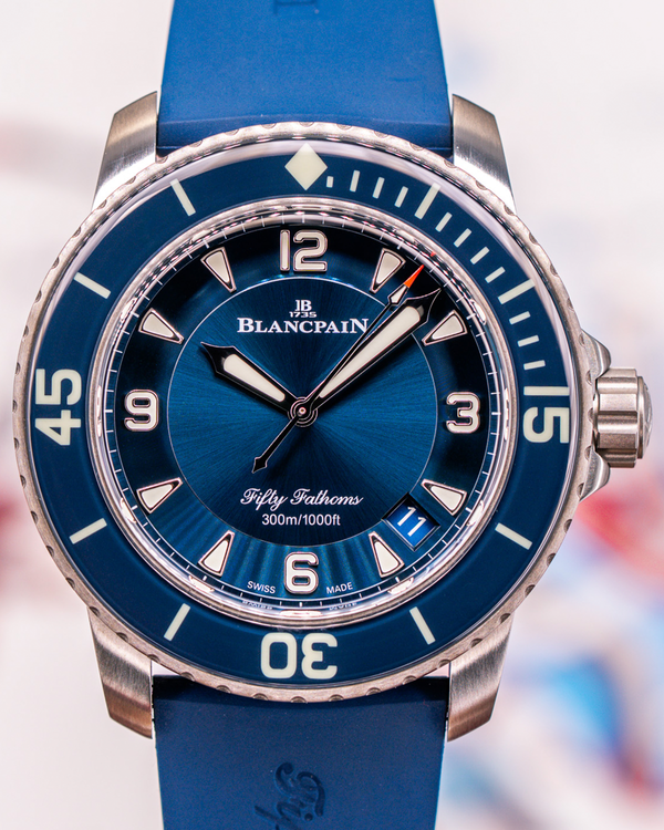 2019 Blancpain Fifty Fathoms 45MM Blue Dial Rubber Strap (5015-12B40-O52A)