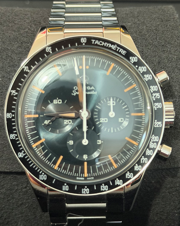 2025 Omega Speedmaster Anniversary Series "The First Omega In Space" 39.7MM Blue-Grey Dial Steel Bracelet (310.30.40.50.06.001)