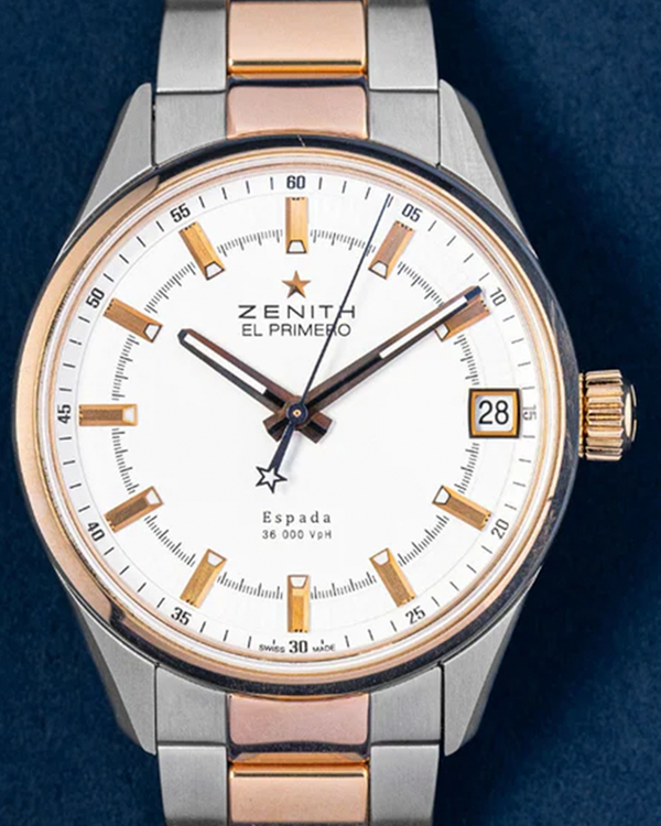 Zenith El Primero Espada 40MM White Dial Two-Tone Bracelet (51.2170.4650)
