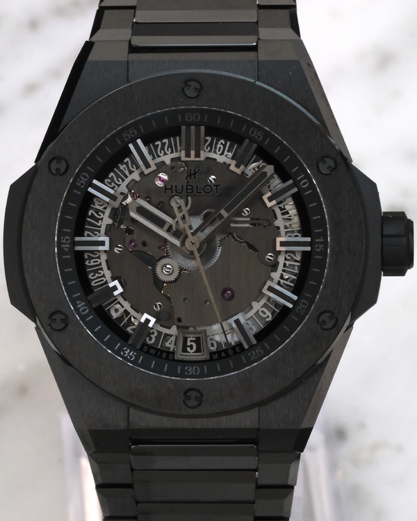 Hublot Big Bang Integrated Time Only All Black L.E. 40MM Skeleton Dial Ceramic Bracelet (456.CX.0140.CX)