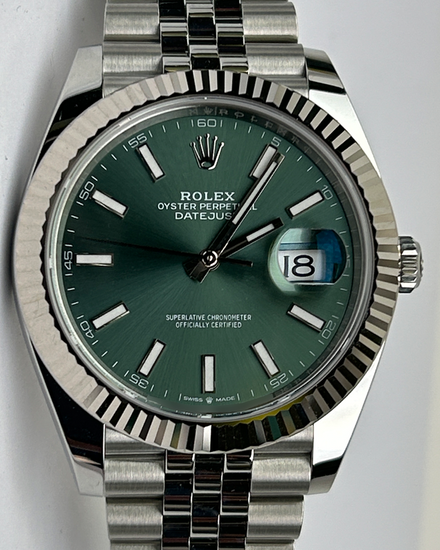 2025 Rolex Datejust 41MM Mint Green Dial Jubilee Bracelet (126334)