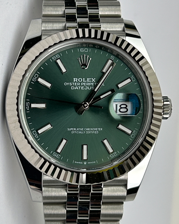 2025 Rolex Datejust 41MM Mint Green Dial Jubilee Bracelet (126334)