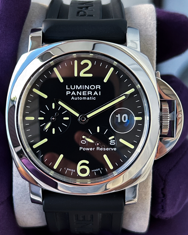 2012 Panerai Luminor Marina 44MM Black Dial Rubber Strap (PAM00090)