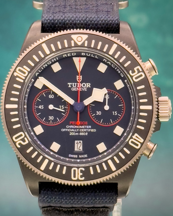 2023 Tudor Pelagos Alinghi Red Bull Racing 43MM Blue Dial Textile Strap (25807KN)