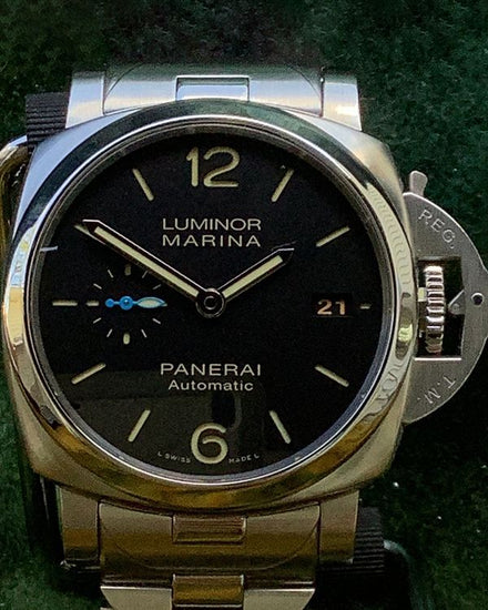 2021 Panerai Luminor Marina 1950 3 Days 42MM Black Dial Steel Bracelet (PAM00722)