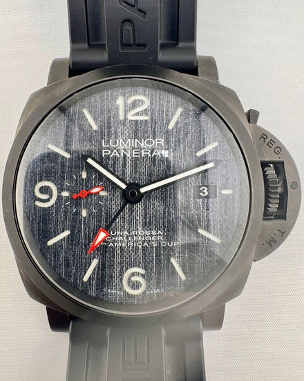 2019 Panerai Luminor GMT Luna Rossa 44MM Grey Dial Rubber Strap (PAM01036)
